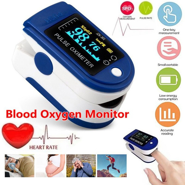 Fingertip Pulse Oximeter LED Blood Oxygen Monitor Spo2 Reading