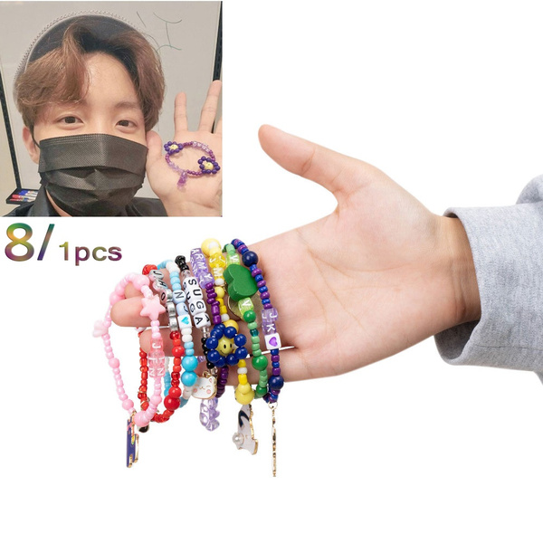 BTS X BT21 Bracelet Customized for V, Jimin, Jin, Jung Kook, SUGA, RM, –  Rosé K-Shop