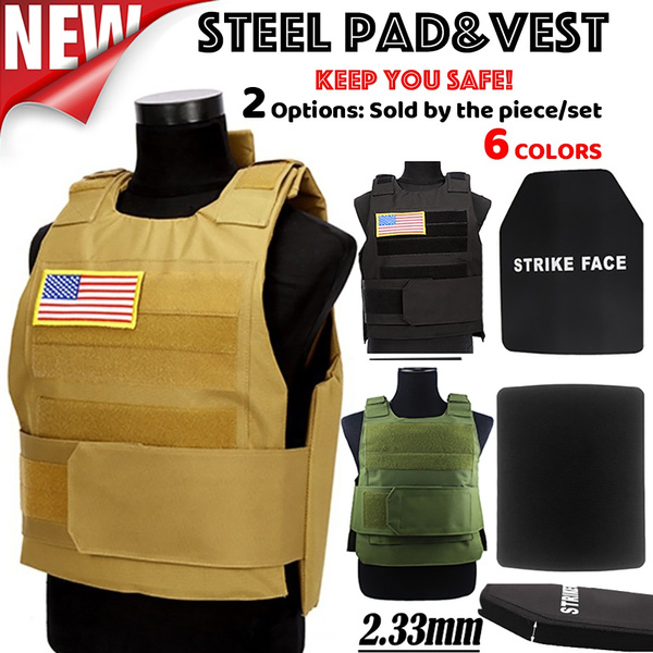 IIIA Stand Alone Steel Plate Safety Body Armor Military Police Bulletproof Panel 