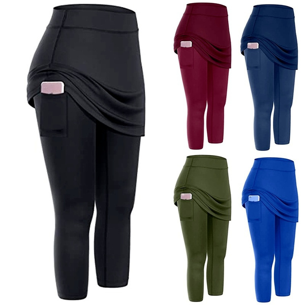 Stylish Capri Skirted Leggings for Tennis and Sports