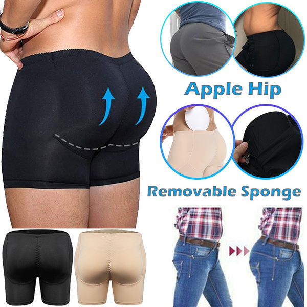 Mens Butt Shaping Enhancing Underwear Hip Padded Boxer Briefs Butt