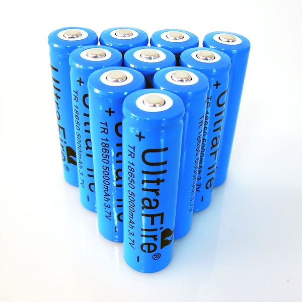 UltraFire 5000MAH Liion 18650 3.7V Rechargeable Battery Blue Batteries