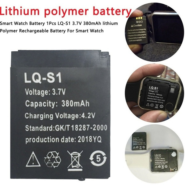 Smart watch battery discount lq s1 rechargable lithium