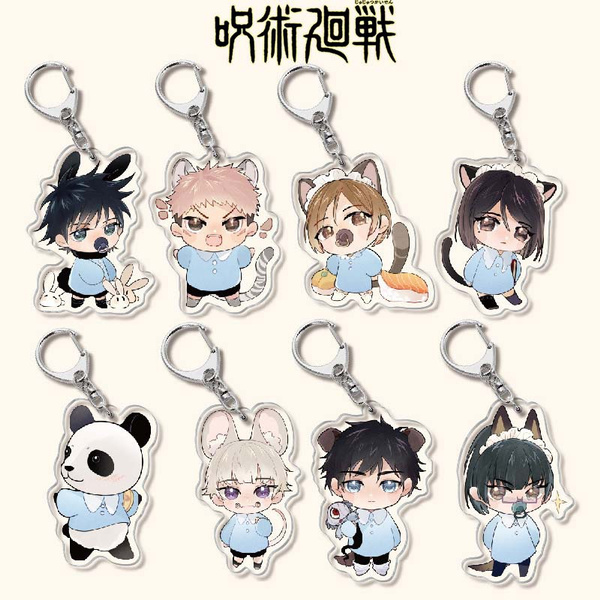 Anime Jujutsu Kaisen Acrylic Keychain Cute Yuji Itadori Fushiguro Megumi  Pendant Keyrings With Name 呪術廻戦 キーホルダー Gifts