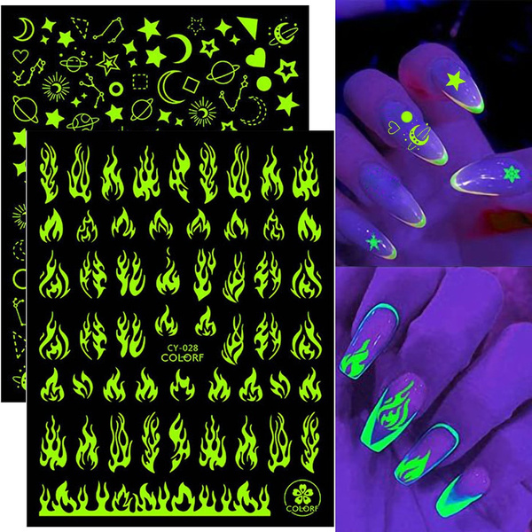 Fire and Flame Nail Art Decal Sticker - Nailodia