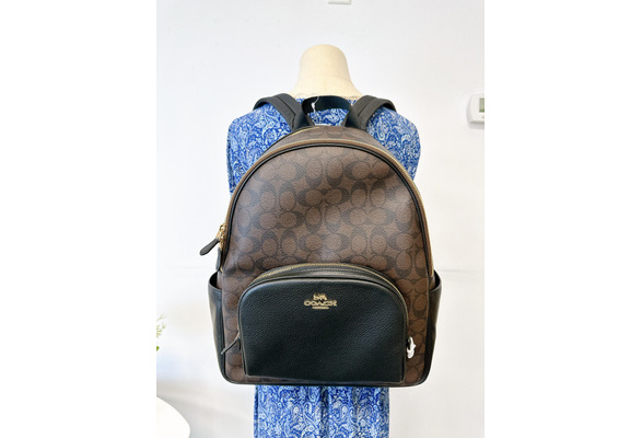 Coach Court Backpack In Signature Canvas