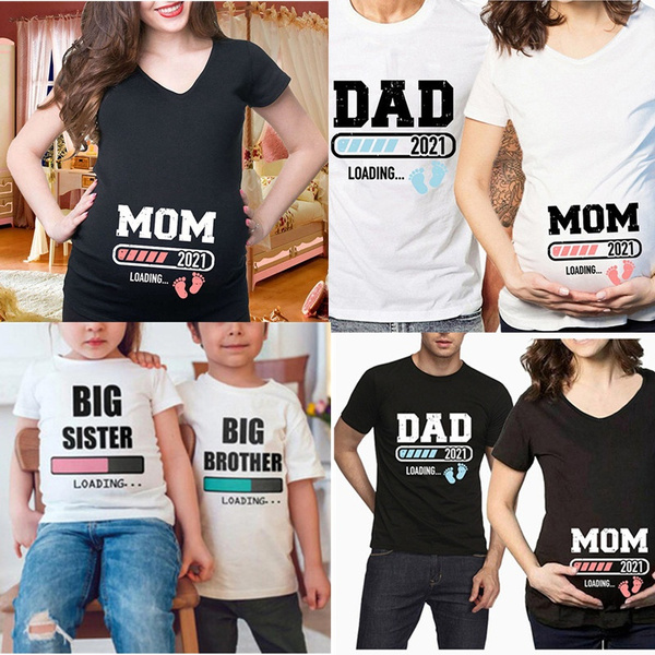 New Cute Dad +Mom+ Baby Printed Couple 
