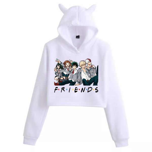 Anime My Hero Academia MHA Friends Hoodies Boku No Hero Academia Sweatshirts Cozy Tops Pullovers