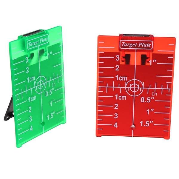 1PCS inch/cm Laser Target Card Plate For Green/Red Laser Level 11.5cmx7 ...