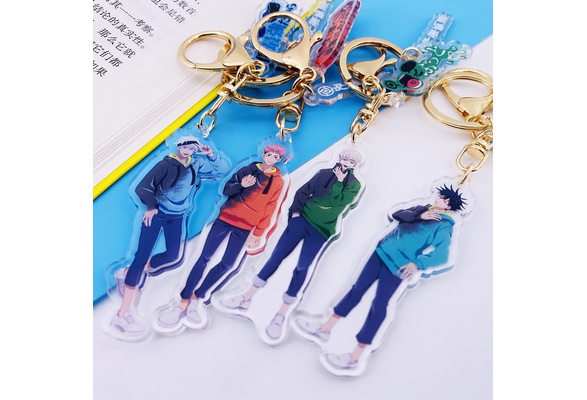 8 Styles Anime Jujutsu Kaisen Keyrings 呪術廻戦キーホルダー Yuji Itadori Fushiguro Megumi Panda Doll Pendant Keychain Anime Gifts Wish