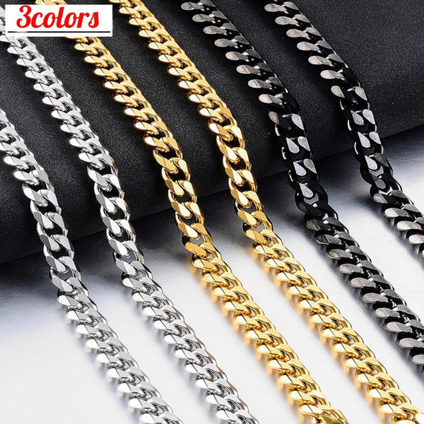 Cuban Link Chain Mens Necklace Gift for Him Mens Chain 