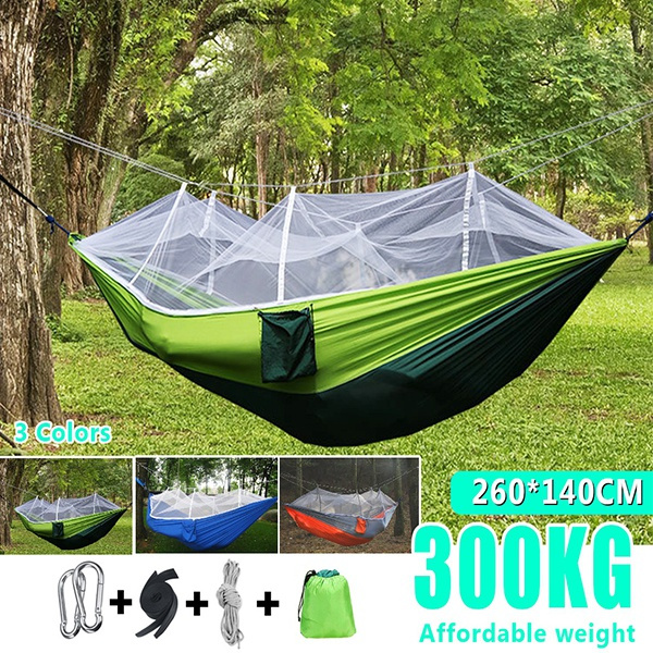 New Travel Outdoor Camping Tent Hanging Hammock Bed With Mosquito Net 2 Person 