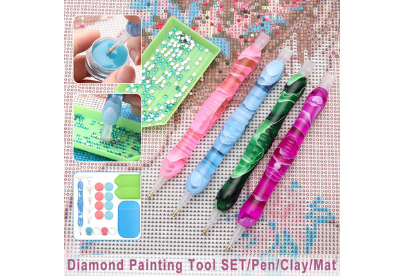 DIY Crafts Sewing Accessories Beads Tray Cross Stitch Point Drill Pen Resin  Diamond Painting Pen Resin Pens Diamond Painting Glue Clay