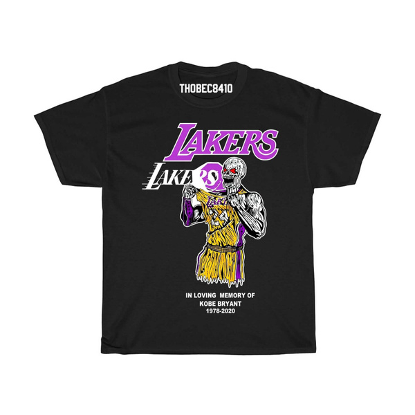 Skeleton Death Los Angeles Lakers Trouble In The Bubble Retro Art Unisex  T-Shirt