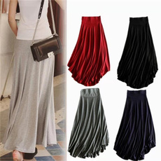 long skirt, Plus Size, Waist, largeswingskirt