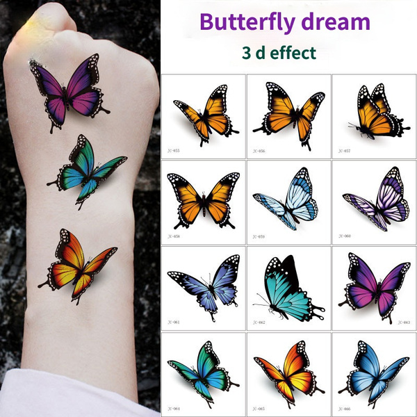 Sexy Temporary Tattoo Sticker Female Body Art Tattoo Sticker 3D Butterfly  Gift | Wish