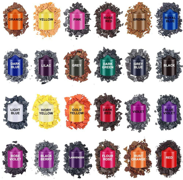 134PC Candle Dye 34 Popular Colors Candle Wax Dye for Candle Making