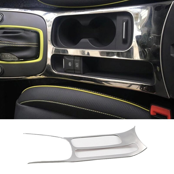Auto Stainless Steel Water Cup Panel Cover Holder Trim Gear Shift Panel