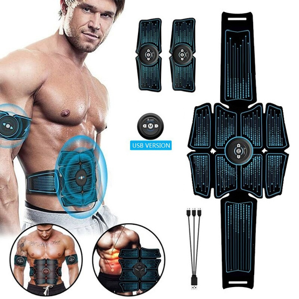 EMS Abdominal Muscle Stimulator Trainer USB Connect Abs Fitness