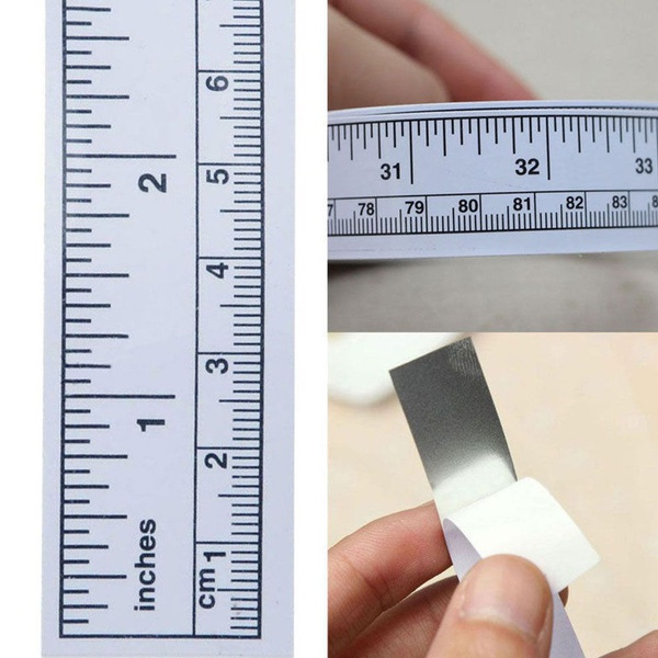 45cm Rulers Metric Machine Silver Vinyl Adhesive Tape Measure Ruler ...