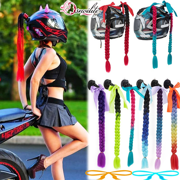 Girl helmet sale with ponytail