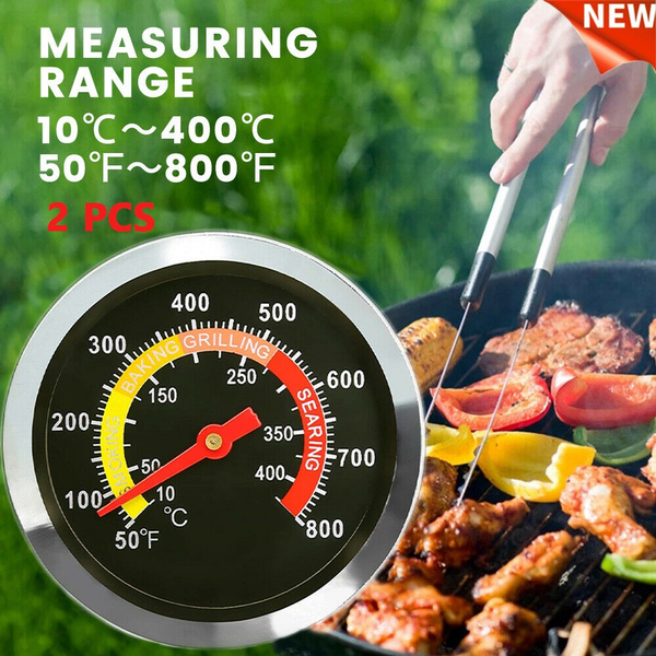 Frienda 3-Pack Charcoal Grill Thermometer - 2-3/8 Inch Dial BBQ Temperature Gauge