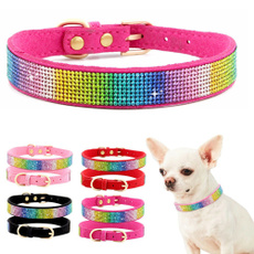 rainbow, adjustabledogleash, Bling, Dog Collar