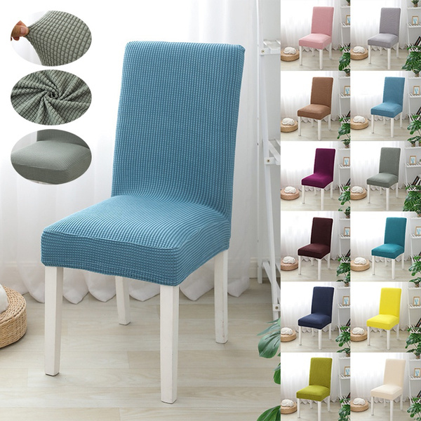 Multicolor Jacquard Dining Chair Cover Spandex Elastic Stretch Chair