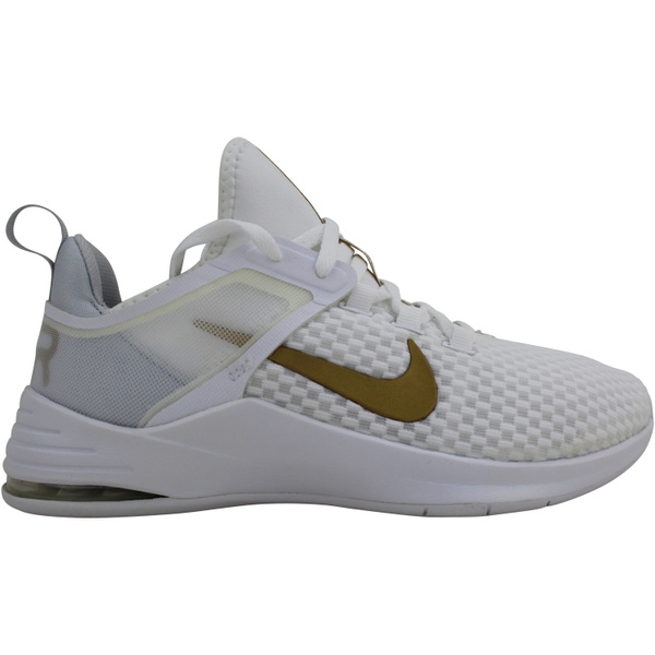 Nike air max bella white hot sale and gold