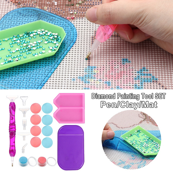 5D Resin Diamond Painting Pen SET DIY Crafts Cross Stitch Beads Tray Sewing  Accessories Resin Diamond Painting Pen Point Drill Pen Resin Pens Diamond  Painting Glue Clay