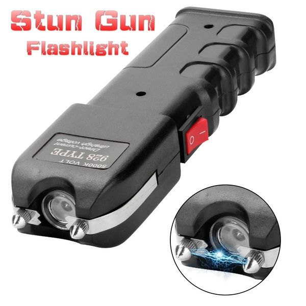 Stun Gun Torch Electric Self Defense Flashlight Anti Snatch Rechargeable Led Flashlight for Men
