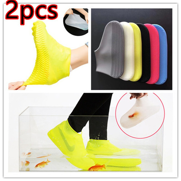 2pcs Outdoor Rainy Days Waterproof Silicone Shoes Covers Boots Protector 