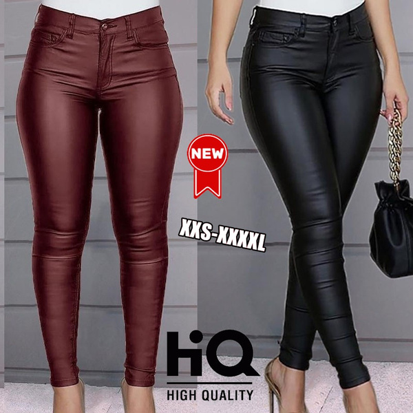 Size Trousers Leather Pants 