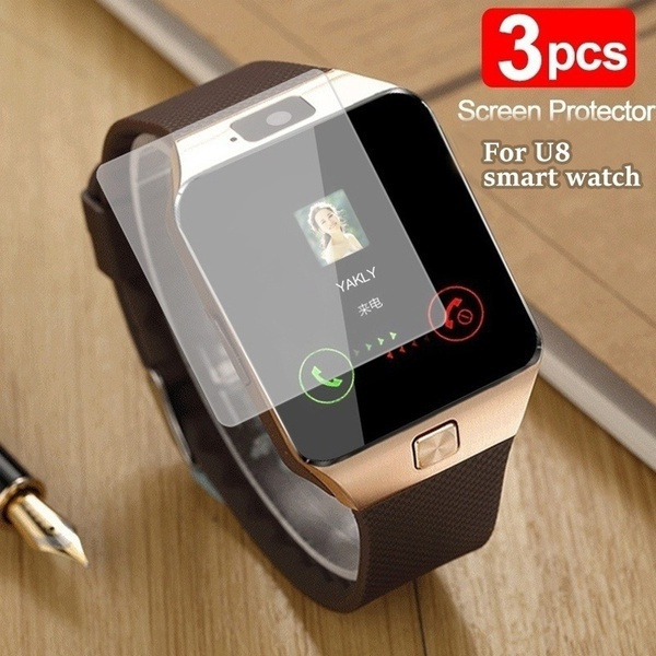 U8 Bluetooth Smart Watch Clear LCD Screen Protector Protective Film 3PCS |  Wish