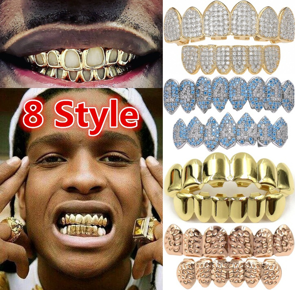 Open face gold deals teeth