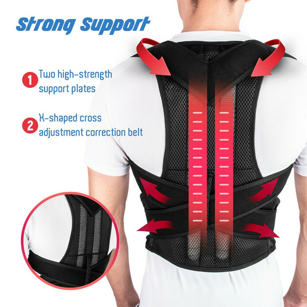 Plus Size Adjustable Posture Corrector Back Support Shoulder Brace