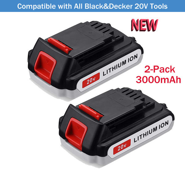 LBXR20 3000mAh Replace for Black and Decker 20V Battery MAX Lithium LBXR20  LB20 LBX20 LBXR2020-OPE LBXR20B-2 LB2X4020 LST220 Cordless Power Tool NEW 