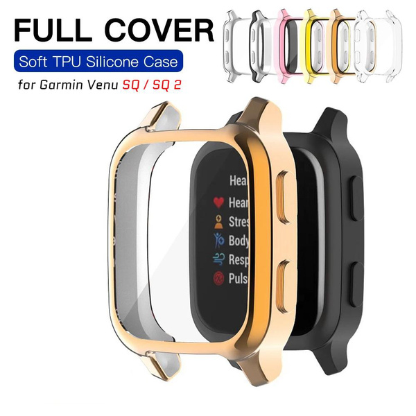 Protection Case For Garmin Venu SQ Smart Watch Plating TPU Soft Cover Full  Screen Protector Shell For Garmin Venu Sq 2 Case