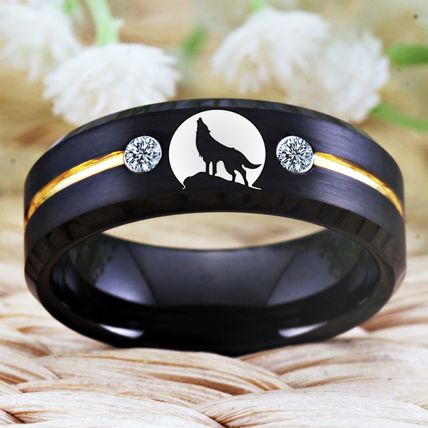 Mens wolf online ring