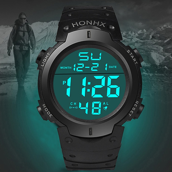 Men Fashion LED Watches Waterproof Men s Boy Digital Stopwatch