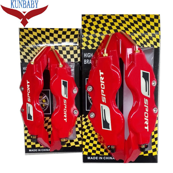 Red Brake Caliper Cover ABS Plastic F Sport Chrome Silver Lexus Sticker