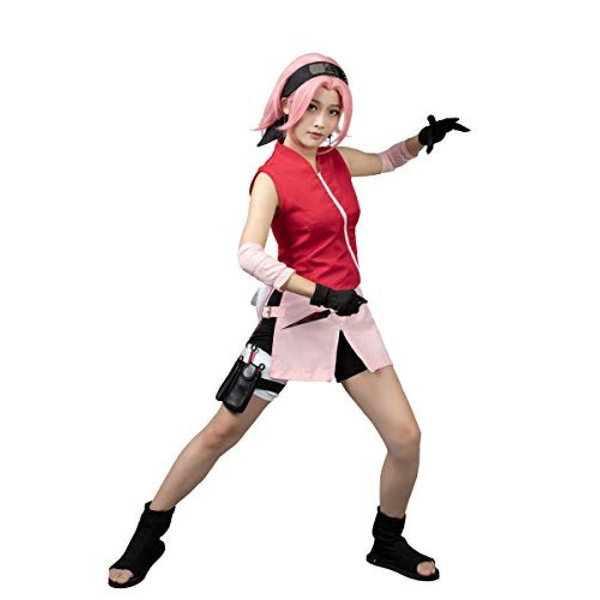 Naruto Haruno Sakura 1st Cosplay Costume - Ycosplay