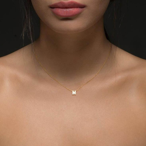 Fashion Gold Chain Initial Charm 