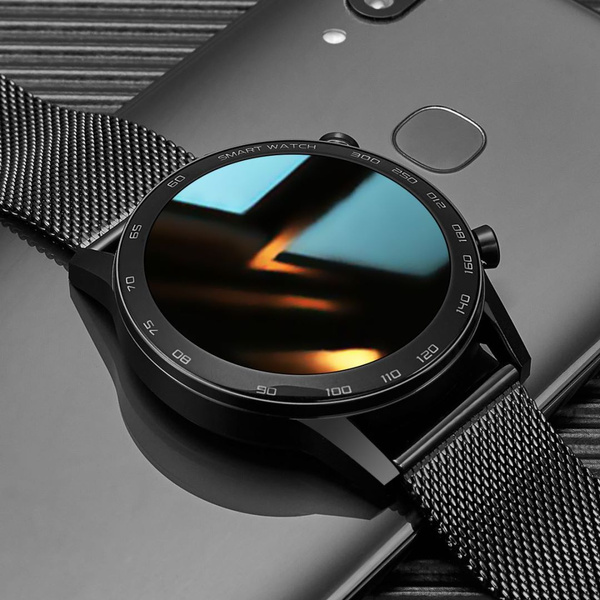 2021 New 1.3 inch color Full Touch Round screen Smart Watch Heart Rate ...
