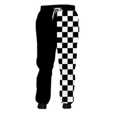 trousers, Casual pants, Black And White, pants
