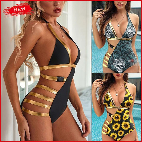 Bathing Suit Bikini Set Women's Swimsuit One Piece Cut Out Sexy