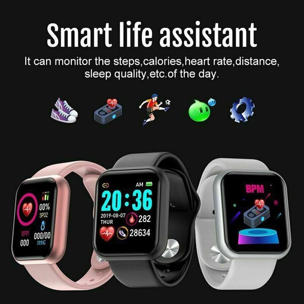 Smart Watch Waterproof D20 Sports Bluetooth Heart Rate Fitness Wristband  for IOS Android | Wish