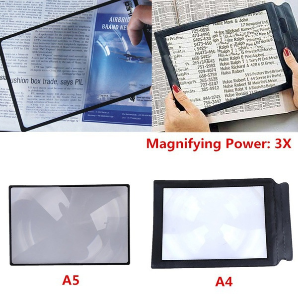 Magnifier Sheet Magnifying Glass Flat 3X Book Page Magnifying Reading  Glasses