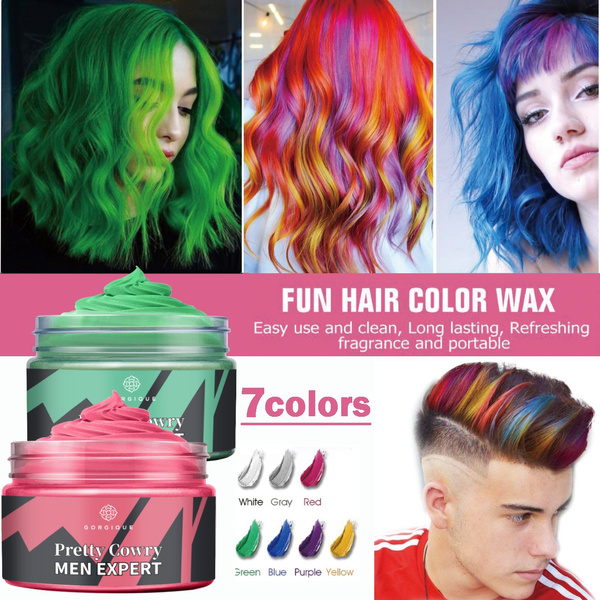 7 Colors Temporary Hair Dye Wax Disposable White Sliver Blue Purple Pink Gold Green Natural Matte Hairstyle Fashion DIY Hair for Men Women Party, Festival, Cosplay & Halloween | Wish 7 Colors Temporary Hair Dye Wax Disposable White Sliver Blue Purple Pink Gold Green Natural Matte Hairstyle Fashion DIY Hair for Men Women Party, Festival, Cosplay & Halloween | Wish