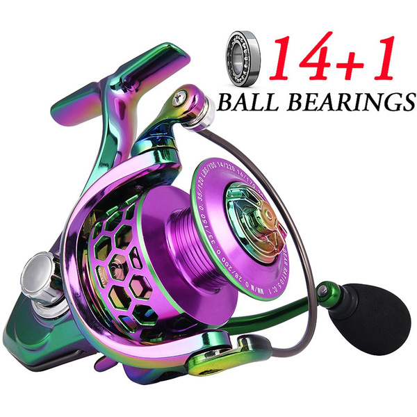 14+1 BB Colorful Spinning Fishing Reel 1000 - 6000 Series 5.0:1